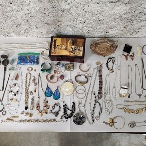 Vintage jewelry lot,sterling silver, much more